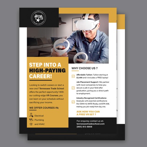 Flyer for my new trade school