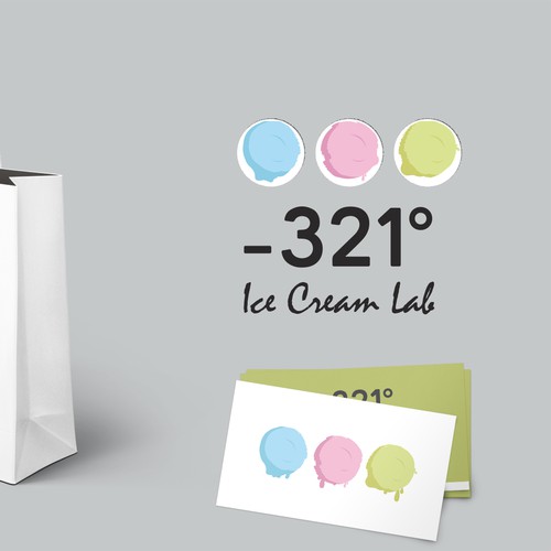 Ice cream company logo design