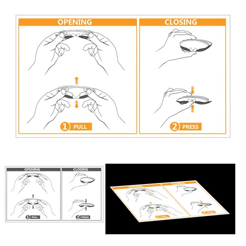 Instruction manual for foldable glasses