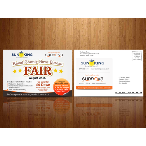 Sunnova Postcard Design