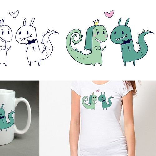 Colorful, unique animal in pop-art style to be printed on household items