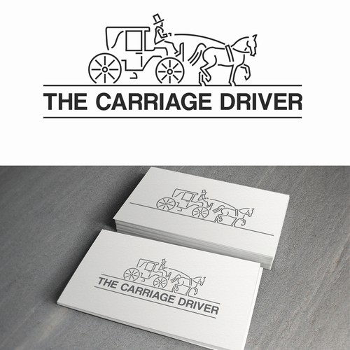 Playful logo and business cards for horse cart company