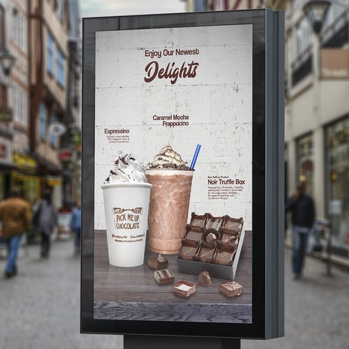Signage Design for Chocolate Shop's New Products