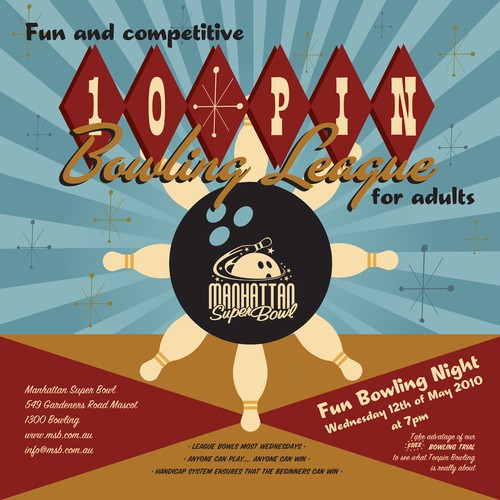 Design Ad for Tenpin bowling league