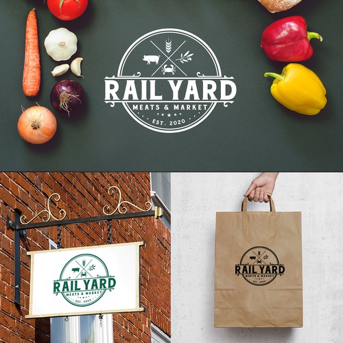 Logo Design contest winner for Rail Yard Meats & Market