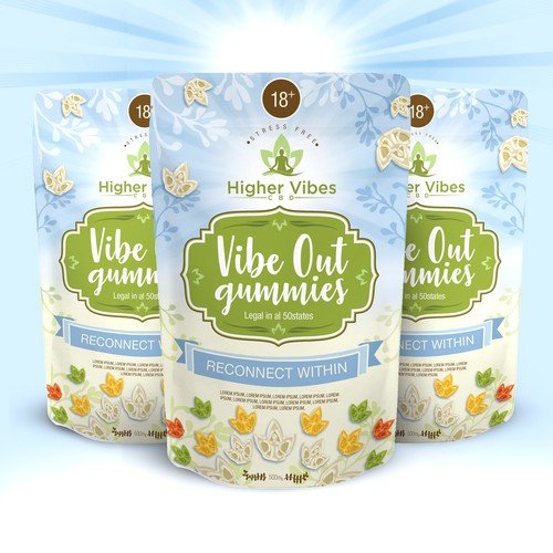 Packaging design for Vibe Out Gummies