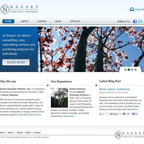 Create next website design for Nauset Strategic Partners, Inc - a marketing and copywriting consulting firm.