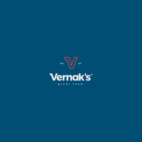 Logo concept for Vernak's great food restaurant.
