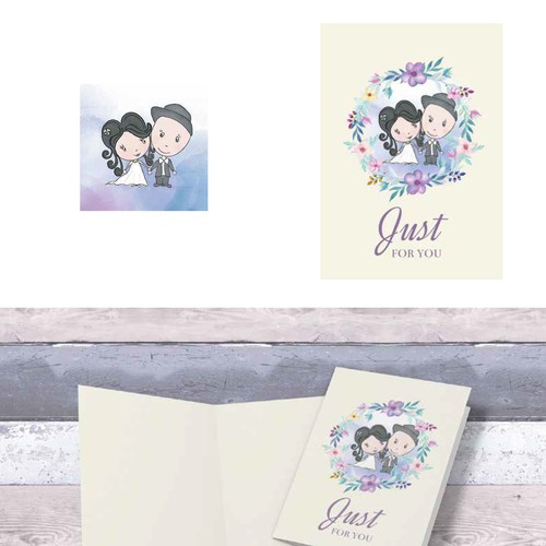 Wedding stationary design logo and illustration 