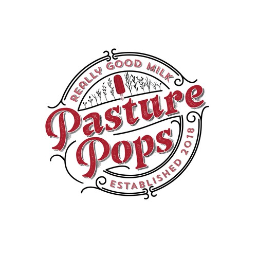 We need a trendy, vintage style logo for our popsicle business called Pasture Pops