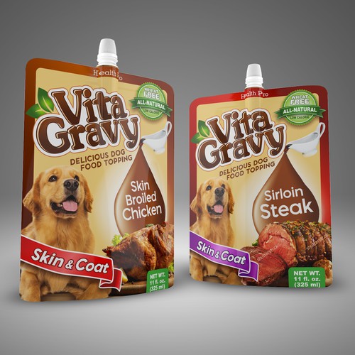Dog food packaging