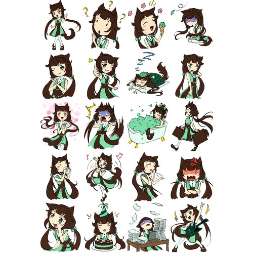 Mint Chip Sticker set