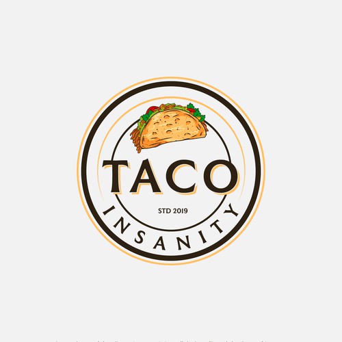 Taco insanity badge logo