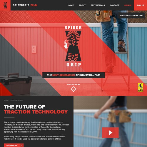 SpiderGrip Film website