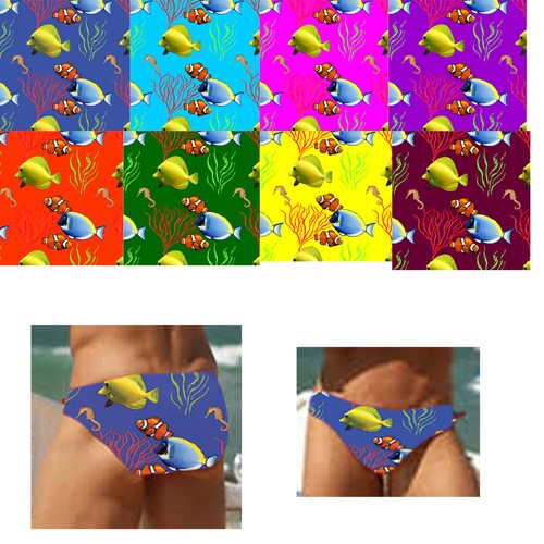 BEACHWEAR PRINT DESIGN - Novelty Luxury Brand (Briefs/Speedos)