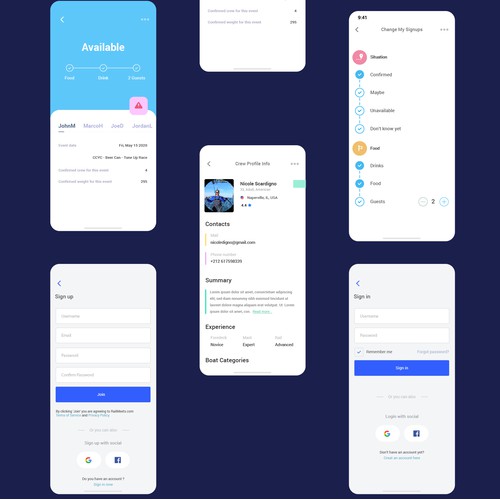 Mobile interface design