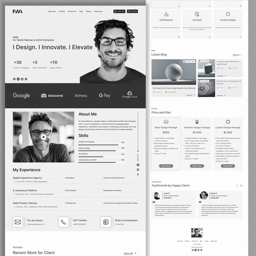 ortfolio Website – Showcasing Design Expertise