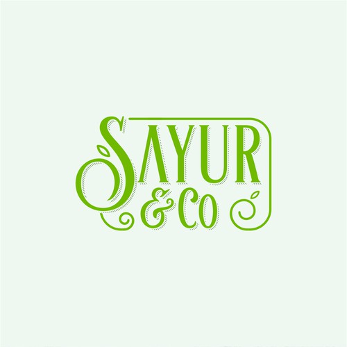 "Nyanyur" Logo For Sayur & Co. 
