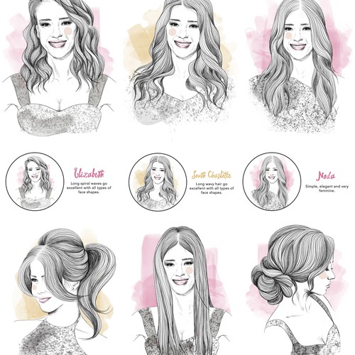 Women Hairstyles Illustration