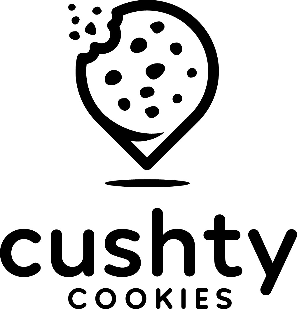 设计一个标志Cushty饼干。创建一个新的饼干业务在伦敦。