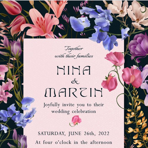 Glasshouse wedding invitation