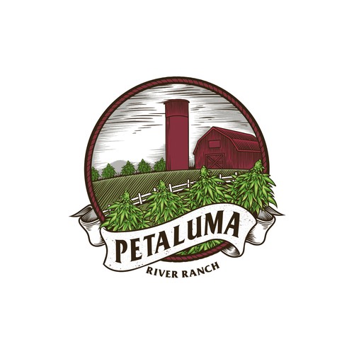 Petaluma ranch label design