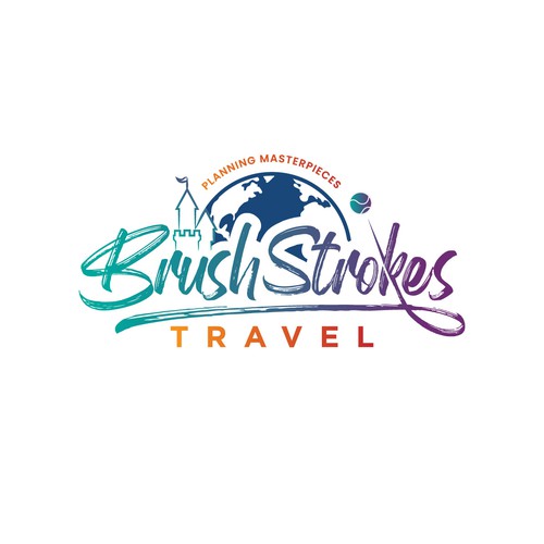 BrushStrokes Travel Logo.