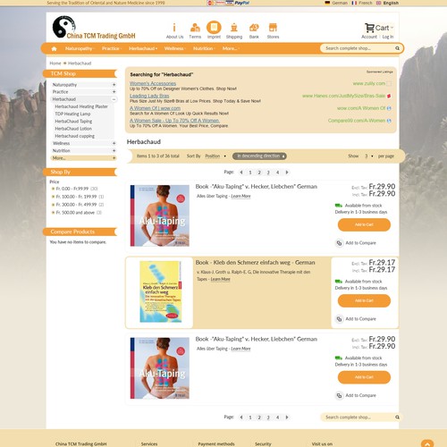 TCM web shop facelift