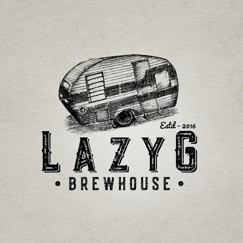 Logo concept for LazyG Brewhouse