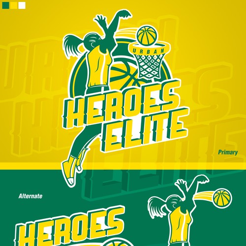 Create a sleek logo for a girls youth basketball organization