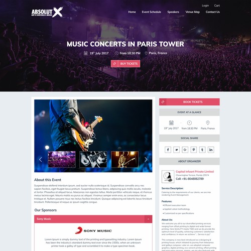 Ticket Booking Site Design