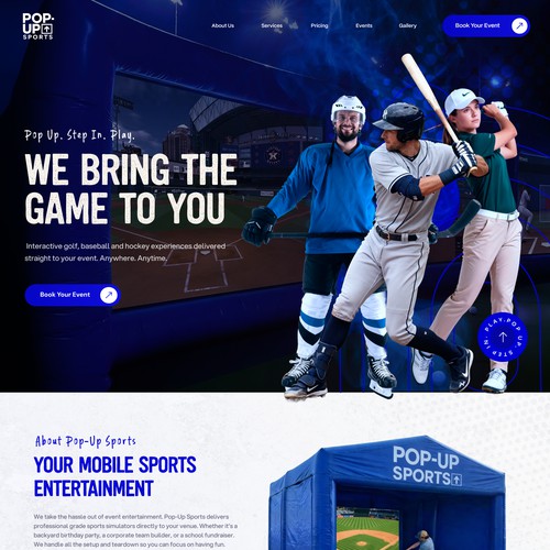 Pop-Up Sports Edmonton Sports Website Design