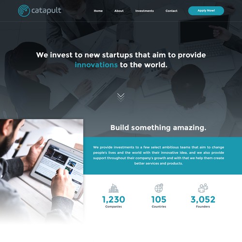 Website concept for Catapult