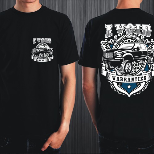 Create a t-shirt design using a Ford Super Duty truck