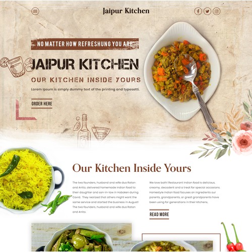 Jaipur Kitchen Website redesign