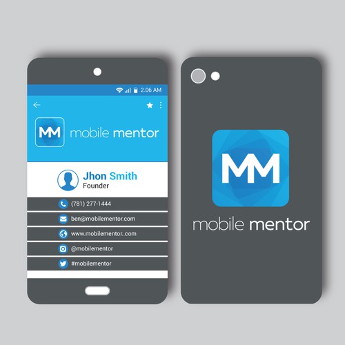 Mobile Shaped Business Card