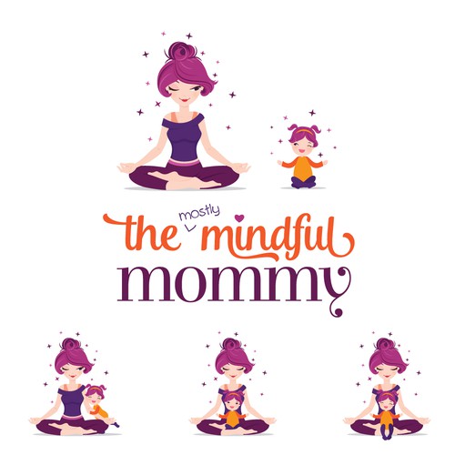 Playful logo for The mostly Mindful Mommy