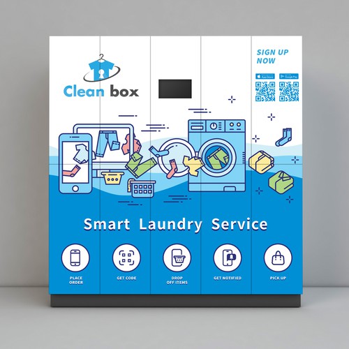 Laundry Service Illustration Design 