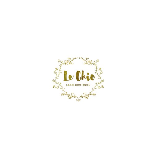 Create a beautiful logo for Le Chic Lash Boutique