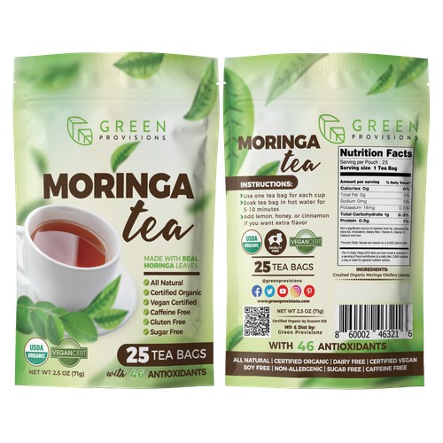 Packaging Design for Moringa tea