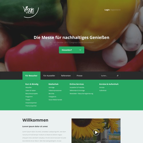 Awesome web design needed: VeggieWorld - Die Messe für nachhaltiges Genießen (fair for fair food trade)