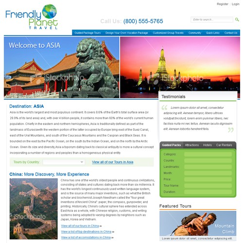 Travel Website Design with 3 to 6 times More Work After You Win