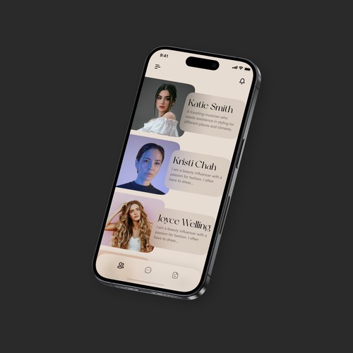 Design of a stylist's app