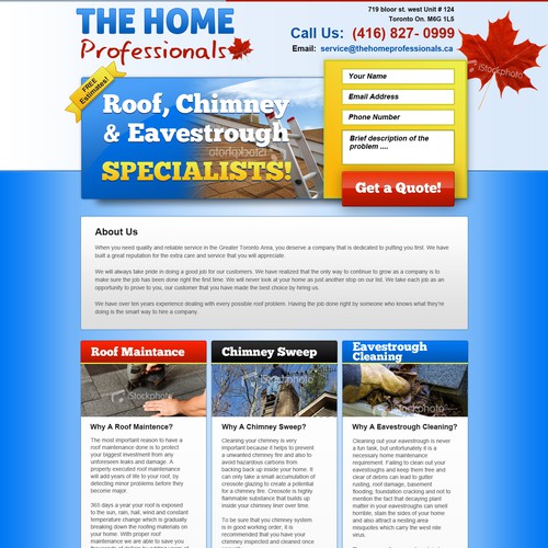 Website Design for The Home Professionals