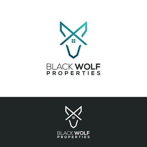 Abstract wolf logo for properties