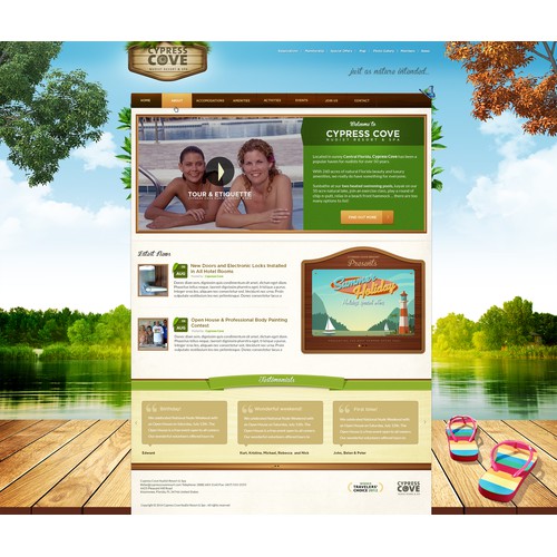 Design the new amazing look of cypresscoveresort.com