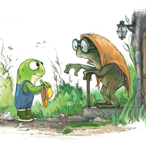 Illustration for the book "Fredy the Frugal Frog"