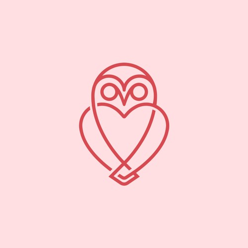Love Owl Icon Logo 
