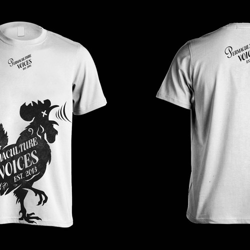 Create a Mad Rooster Shirt with Tattoo, Hand Drawn Style