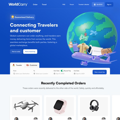 Winning Design of World Carry Web Apps